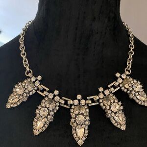 Elegant Silver Crystal Necklace